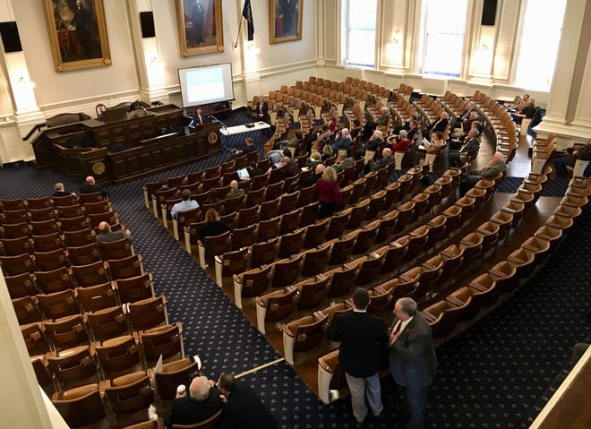 About 10 percent of New Hampshire's 424 legislators showed up to a voluntary anti-harassment training session in January. [Casey McDermott/New Hampshire Public Radio, file]