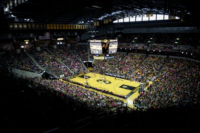 A women's record crowd of 11,092 is seen during Missouri's game against Tennessee at Mizzou Arena on Sunday. The Tigers defeated the Volunteers 77-73. [Hunter Dyke/Tribune]