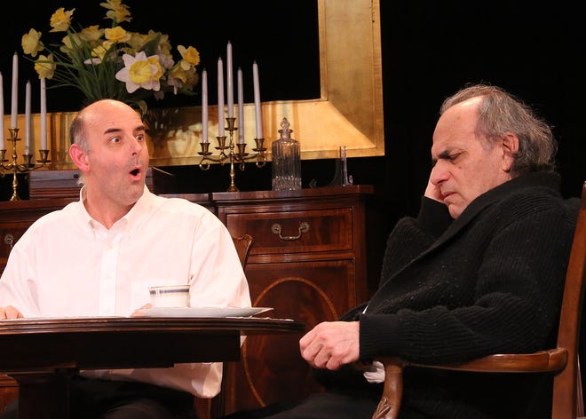 Chris Chesnut, left, and John Williams star in Eventide Theatre Company's production of "The Dining Room." ROBERT TUCKER/FOCALPOINT STUDIO