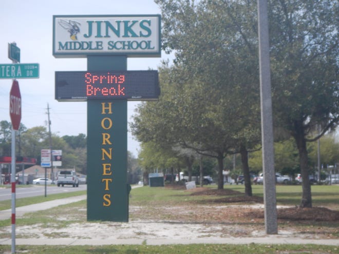 A Jinks student was arrested Wednesday and charged with making a false threat after reportedly detailing how he would shoot students at the school. [NEWS HERALD FILE PHOTO]