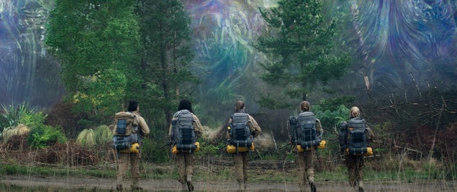 A team approaches "The Shimmer" in "Annihilation."