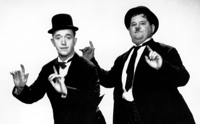 Stan Laurel, left, and Oliver Hardy [FILE PHOTO]