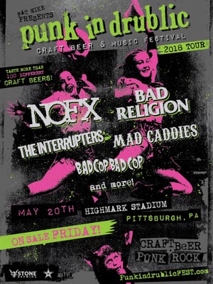 Punk rock and craft beer will be the draws at Highmark Stadium for a concert headlined by NOFX and Bad Religion.