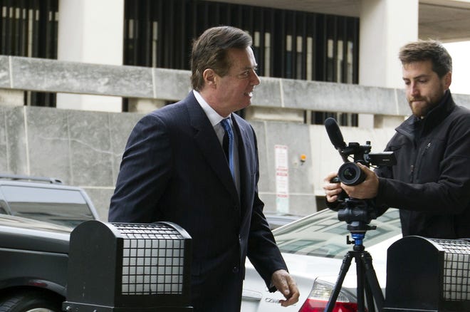 Paul Manafort, President Donald Trump's former campaign chairman, arrives at the federal courthouse Wednesday in Washington. [Jose Luis Magana/AP]