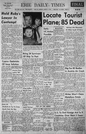 This is a copy of the Erie Daily Times from March 2, 1964. [ERIE TIMES-NEWS/ERIE TIMES-NEWS]
