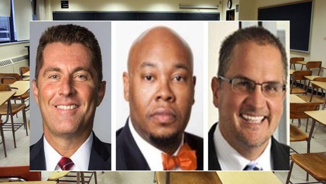 The three finalists to be Palm Beach County’s next schools superintendent (from left): Deputy Superintendent David Christiansen, Chief Operating Officer Donald Fennoy, Chief Academic Officer Keith Oswald. (Photos courtesy of the Palm Beach County School District)