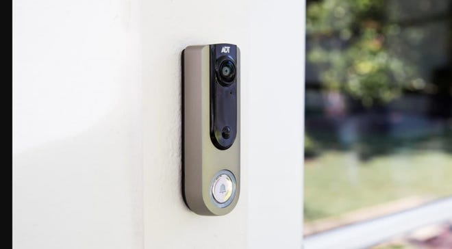 The ADT Video Doorbell can be controlled by an app. [ADT]