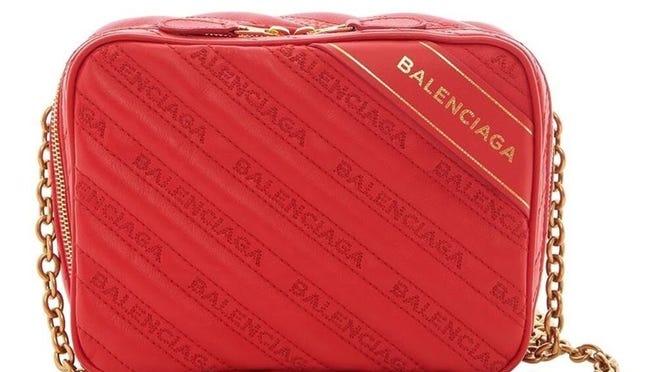 XS Balenciaga blanket reporter bag in red available at Kirna Zabete.