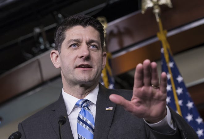A spokeswoman for House Speaker Paul Ryan said Monday, "We are extremely worried about the consequences of a trade war and are urging the White House to not advance with this plan." [AP, file / J. Scott Applewhite]