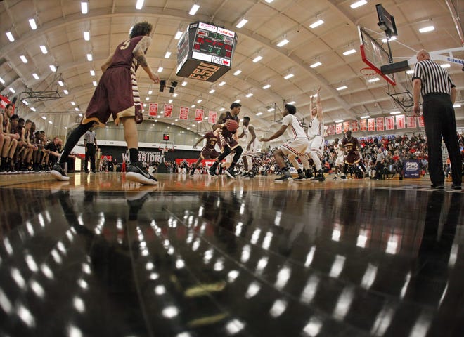 Gannon's men's basketball will meet East Stroudsburg for the second consecutive weekend, this time in the NCAA Division II Atlantic Regional first round Saturday in Petersburg, Virginia. Gannon lost at East Stroudsburg 89-67 Sunday in the PSAC title game. [CHRIS KNIGHT/Special to the ERIE TIMES-NEWS]