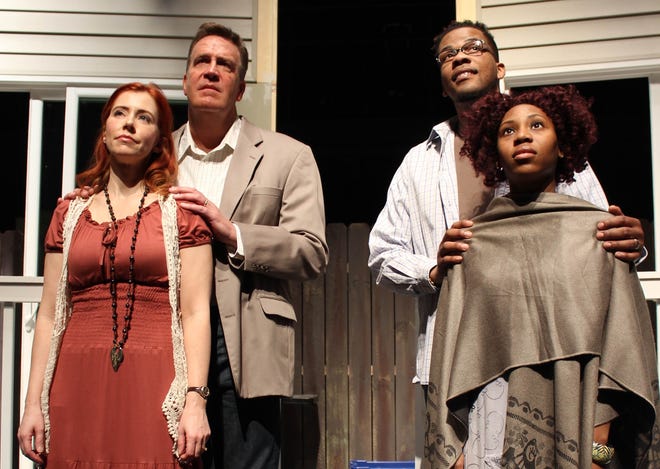 From left, Ella Palardi, Ralph Scott, Bobby Loyd and Shenise Brown in the CATCO production of "The Realistic Joneses"