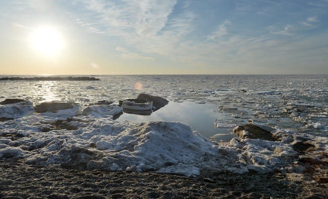 Presque Isle State Park was featured in National Geographic's Guide to State Parks released in March. The peninsula is pictured here on Feb. 27. [FILE PHOTO/ERIE TIMES-NEWS]