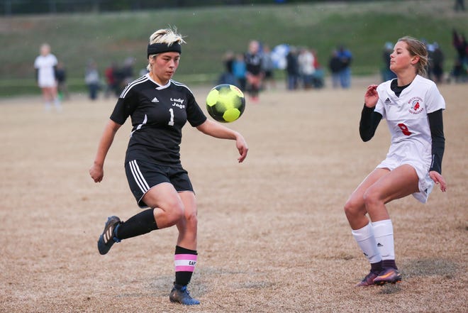 Forestview's Hannah Westermen (1) was named most valuable defensive player in last week's Gaston Cup girls soccer tournament. [Bill Bostick/Special to The Gazette]