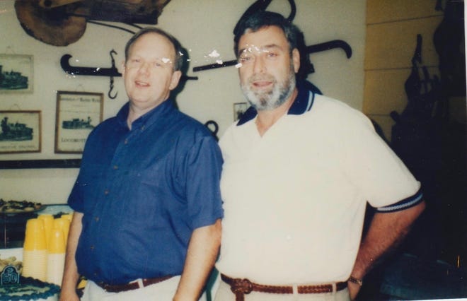 Paul Lancaster, right, and Daniel Scoggins are seen here at Scoggins' 50th birthday. [Photo courtesy of Paul Lancaster]