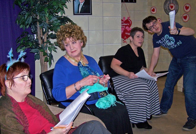 From left, Colleen Cunningham, Phyllis Heffner, Amy Anderson and Jeff Krull in in the Eclipse Theatre Company production of "Evelyn in Purgatory"