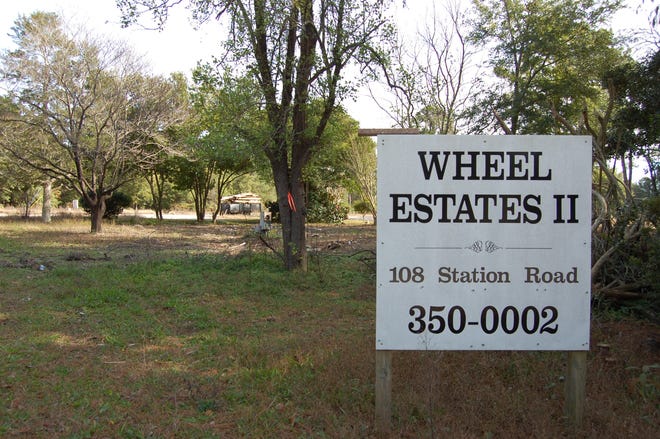 Residents at Wheel Estates II, one of the trailer parks located on property proposed for a new housing development along the Military Cutoff Road corridor, were asked to leave last spring. [STARNEWS FILE PHOTO]