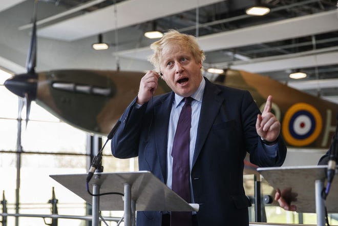 Britain's Foreign Secretary Boris Johnson said Sunday that the trail of blame for the poisoning of a former spy 'leads inexorably to the Kremlin,' after a Russian envoy suggested the nerve agent involved could have come from a U.K. lab.