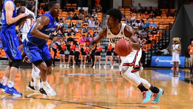 Chris Clemons scored a game-high 35 points for Campbell on Monday in a College Basketball Insider quarterfinal round victory over New Orleans at Gore Arena. [Bennett Scarborough photo]