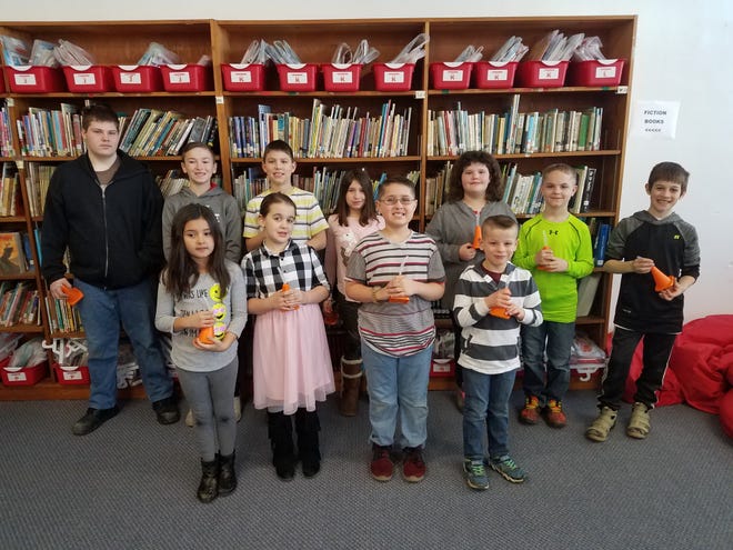 Baltic Elementary announced its Star Students of the Month for March. Pictured, from left, back row, are sixth-graders Spencer Renicker and Lucas Swartzentruber, fifth-graders Karson Yackey and Audrey Immel, fourth-graders Jazzlyn Shahan and Justice Watkins and third-grader Matthew Frey; front, second-graders Liliana Lopez and Rosie Troyer, first-grader Kaden Schilling and kindergartner Colt Hershberger. PHOTO PROVIDED