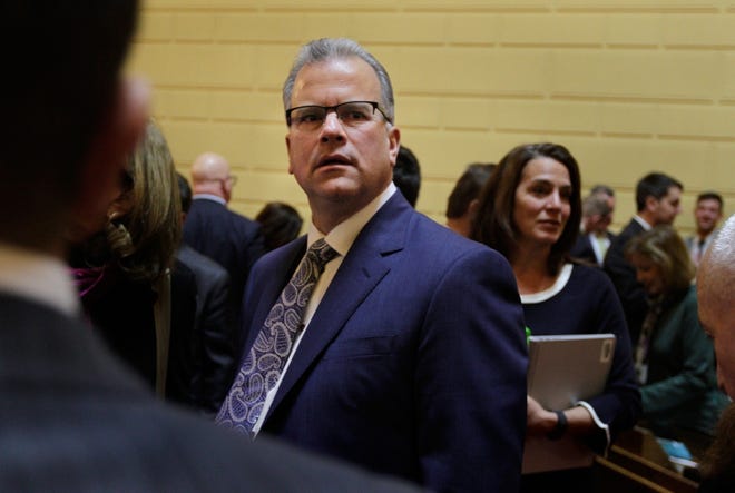 Nicholas Mattiello is wary of letting Rhode Island join 44 states with a line-item veto. [JOURNAL FILE]