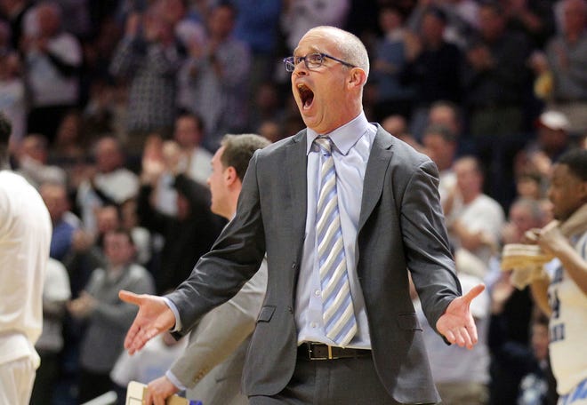 The always expressive Dan Hurley is leaving URI after six seasons to take the reins of the UConn Huskies men's basketball team.