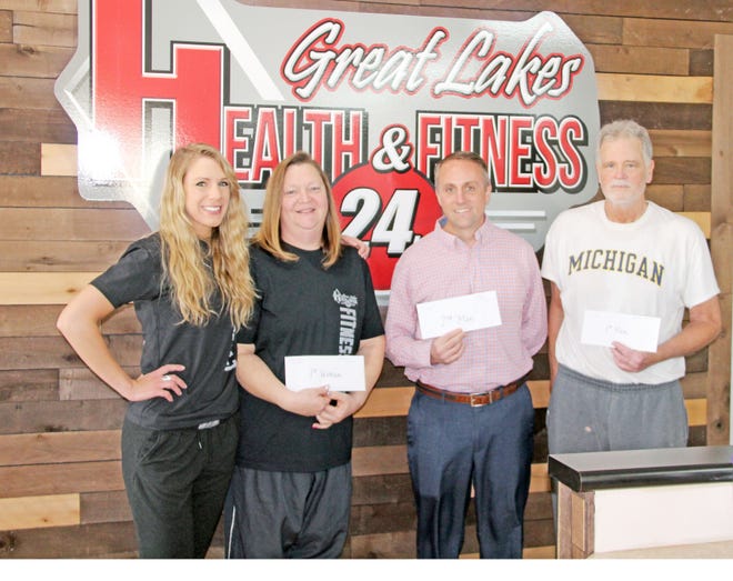 From left, Mariah Cutler of Great Lakes Health and Fitness, Karilyn Otis, Kevin Maurer and Hal Fitch. Not pictured, Jennifer Doty. CHRISTY HART-HARRIS PHOTO