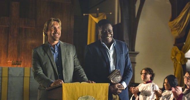 David A.R. White stars as Reverend Dave and Benjamin Onyango as Reverend Jude in "God’s Not Dead: A Light in the Darkness." [Pure Flix Entertainment]