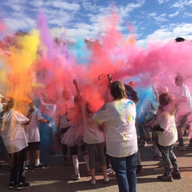 The second Bellingham Middle School Color Run will take place April 29 at 130 Blackstone St. Registration will begin at 9:30 a.m. [Courtesy Photo]