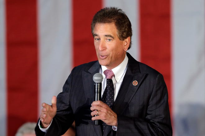 U.S. Rep. Jim Renacci, R-Ohio, speaks in Independence. Renacci failed to disclose nearly $50,000 in political contributions while registered as a Washington lobbyist starting in the late 2000s, according to a review of federal records by The Associated Press.