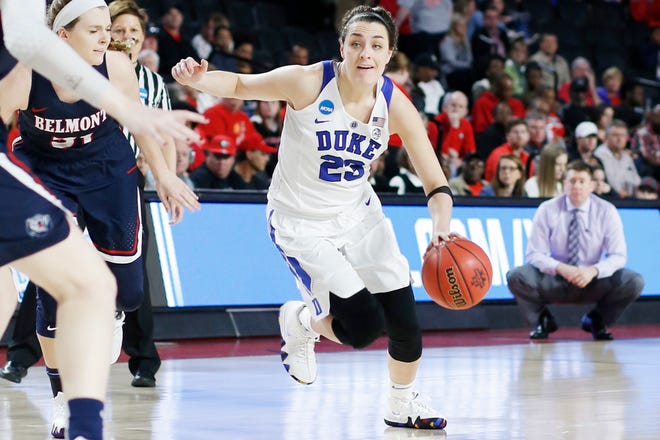 Duke's Rebecca Greenwell placed second in the women's division of the College 3-Point Championship.