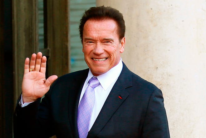 Arnold Schwarzenegger is recovering in a Los Angeles hospital after undergoing scheduled heart surgery to replace a pulmonic valve on Thursday. [AP / Francois Mori]