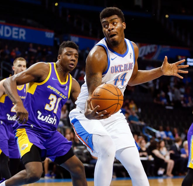 Dakari Johnson spent three seasons in Oklahoma City, primarily playing for the Blue. On Friday, the Thunder traded him to the Orlando Magic. [PHOTO BY NATE BILLINGS, OKLAHOMAN ARCHIVES]
