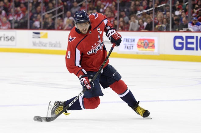 Washington Capitals left wing Alex Ovechkin, of Russia, played his 1,000th NHL game on Saturday when Washington faced the Pittsburgh Penguins. [AP Photo/Nick Wass]