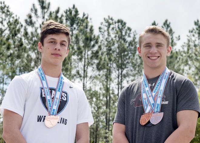 Bartram Trail's Nick Vugman, left, and Creekside's Brandon Dickman are The Record's 2018 Wrestlers of the Year. [CHRISTINA KELSO/THE RECORD]