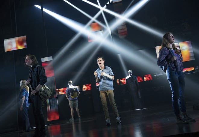 A scene from the musical "Dear Evan Hansen" at the Music Box Theater in New York [Sara Krulwich/New York Times]