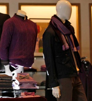 Clothing on display at the Saks Fifth Avenue store at Polaris Fashion Place. [Dispatch file photo]
