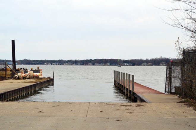 Park Township is seeking grant funds to expand the area of its boat launch on South Shore Drive. [Sydney Smith/Sentinel Photo]