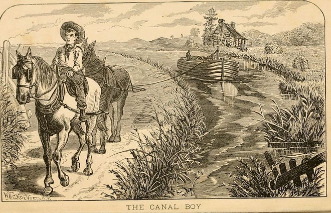 An illustration from Horatio Alger's "From Canal Boy to President." Library of Congress