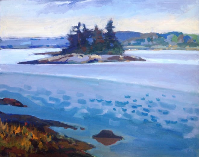 "Island in Great Bay," by local artist Tom Glover, will be on display at this weekend's Art of Great Bay Show and Sale, which benefits the Great Bay Stewards. [Courtesy photo]