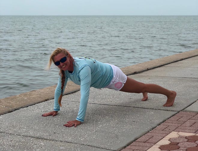 Marlo Alleva demonstrates a plank. This move works your whole body. [PROVIDED BY MARLO ALLEVA]