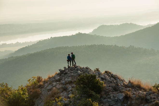 The top of Pinnacle Mountain in central Arkansas offers breathtaking views. [PHOTO PROVIDED BY ARKANSAS DEPARTMENT OF PARKS AND TOURISM]