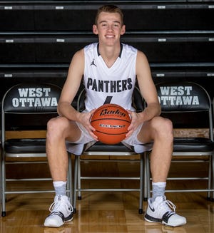 West Ottawa's Tyler Bosma is The Holland Sentinel Boys Basketball Player of the Year. [Contributed/Laura Veldhof Photography]