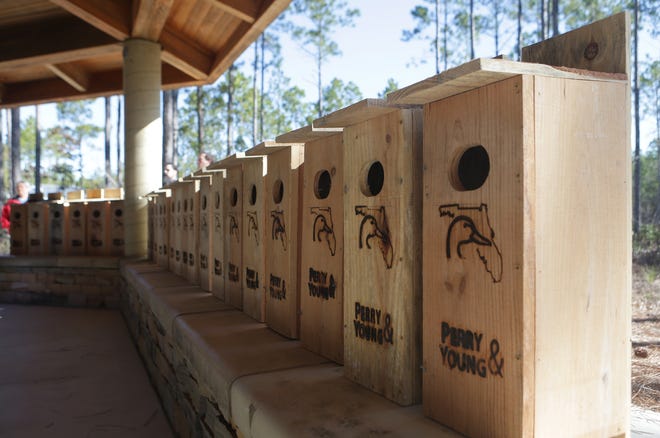 Duck boxes from Ducks Unlimited wait to be installed at the Panama City Beach Conservation Park in 2015. The organization's annual banquet will be Friday in Panama City. [NEWS HERALD FILE PHOTO]