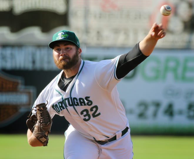 Daytona Tortugas pitcher Seth Varner, seen here pitching in an earlier game, allowed one run over seven innings to pick up the win Monday. [News-Journal File/NIGEL COOK]