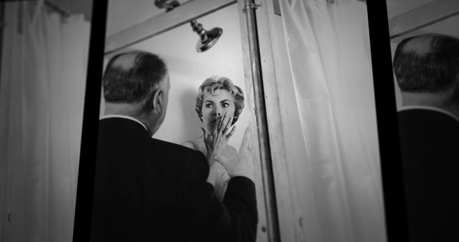 Alfred Hitchcock directs Janet Leigh on the set of "Psycho." (Photo: IFC Midnight)