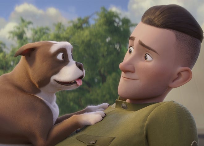The animated movie, "Sgt. Stubby: An American Hero," depicts the famous war dog and the soldier who adopted him, J. Robert Conroy. [Fun Academy Motion Pictures]