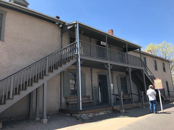 Billy the Kid escaped from the Lincoln County Courthouse, which was originally headquarters of the Murphy-Dolan gang, one of more than a dozen buildings preserved in the Lincoln historic site. [Photo by Rick Holmes]
