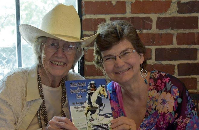 Elaine Fields Smith (right) and Virginia Reger