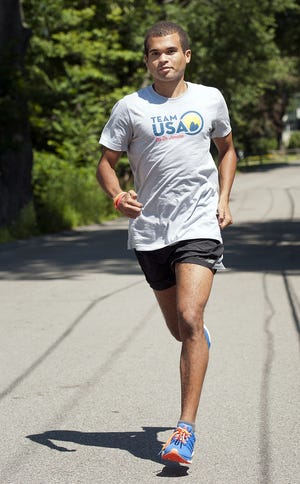 Chaz Davis of Grafton will run the Boston Marathon for the first time on Monday. [T&G Staff File Photo/Rick Cinclair]