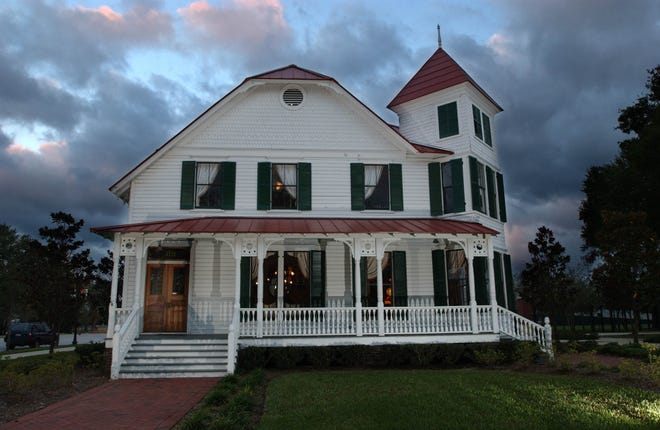 The James E. Merrill house near the Veterans Memorial Arena is shown in this 2005 file photo after its restoration. The house, built in 1879, was originally on Lafayette Street. It gives a window to life in Jacksonville during the late 19th century and the turn of the 20th century. [FLORIDA TIMES-UNION]
